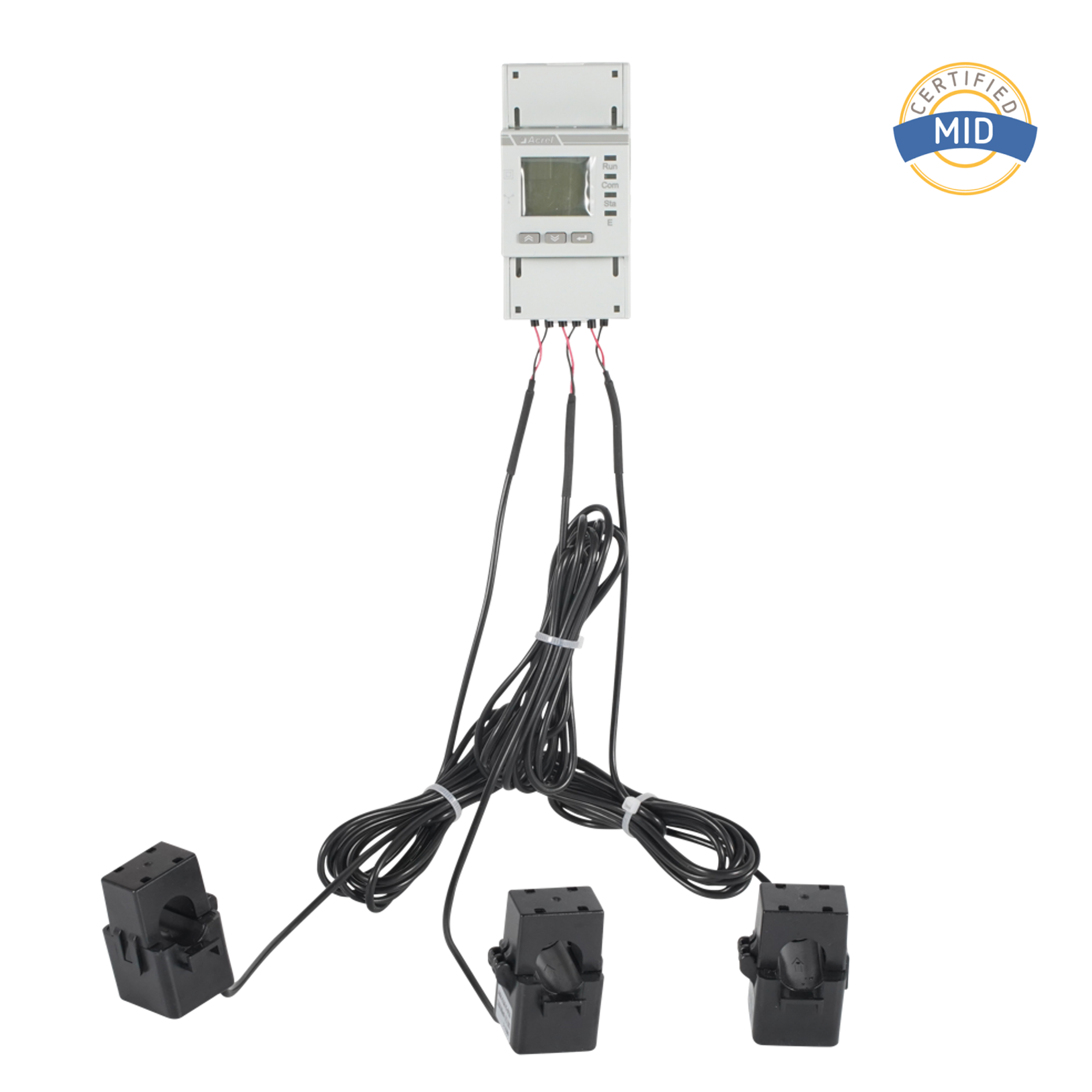 Bölünmüş Çekirdek CT'lerle Donatılmış MID Sertifikalı AC Üç Fazlı Enerji Ölçer